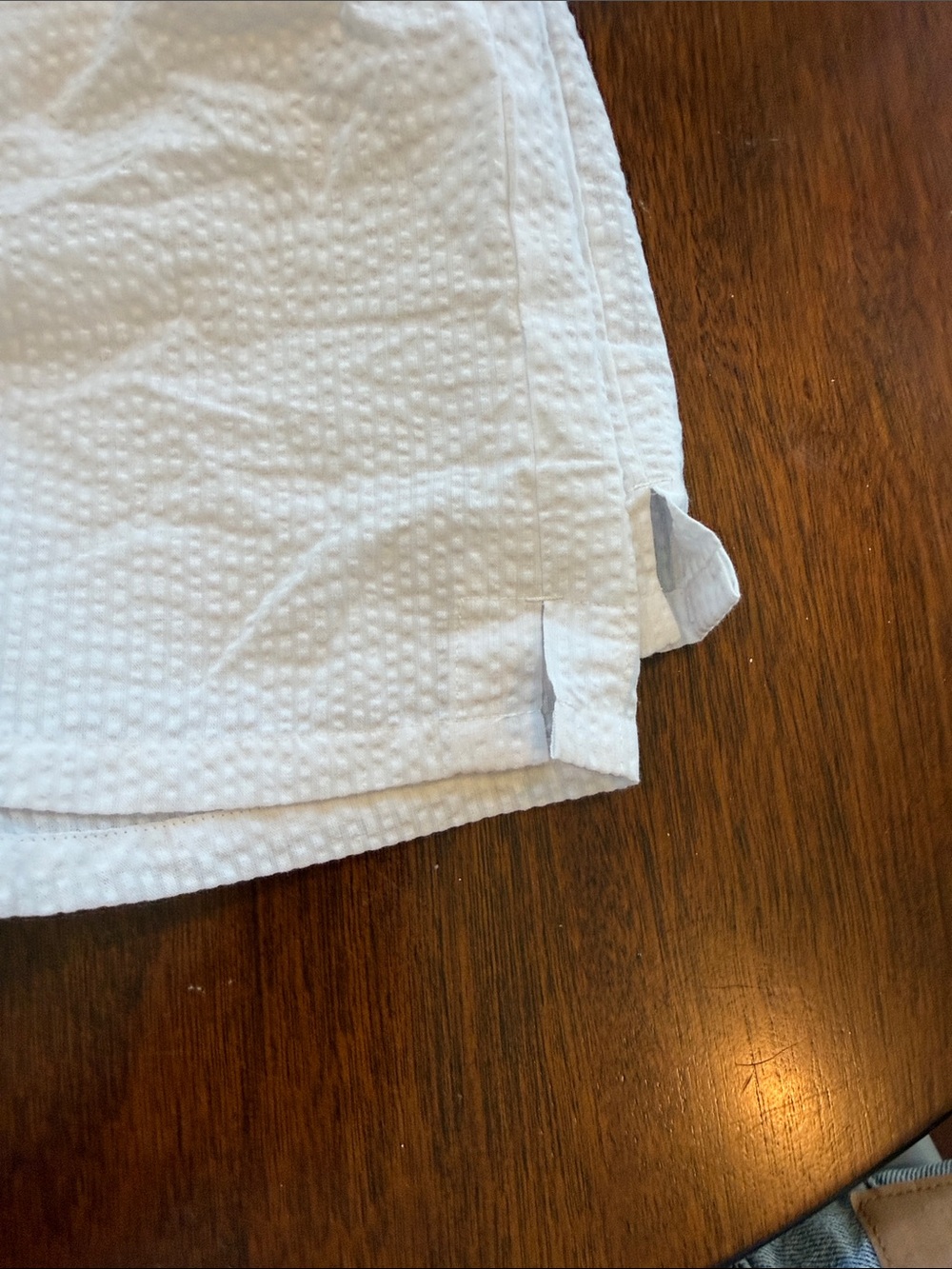 H&M White Textured Drawstring lounge Shorts - Picture 3 of 4